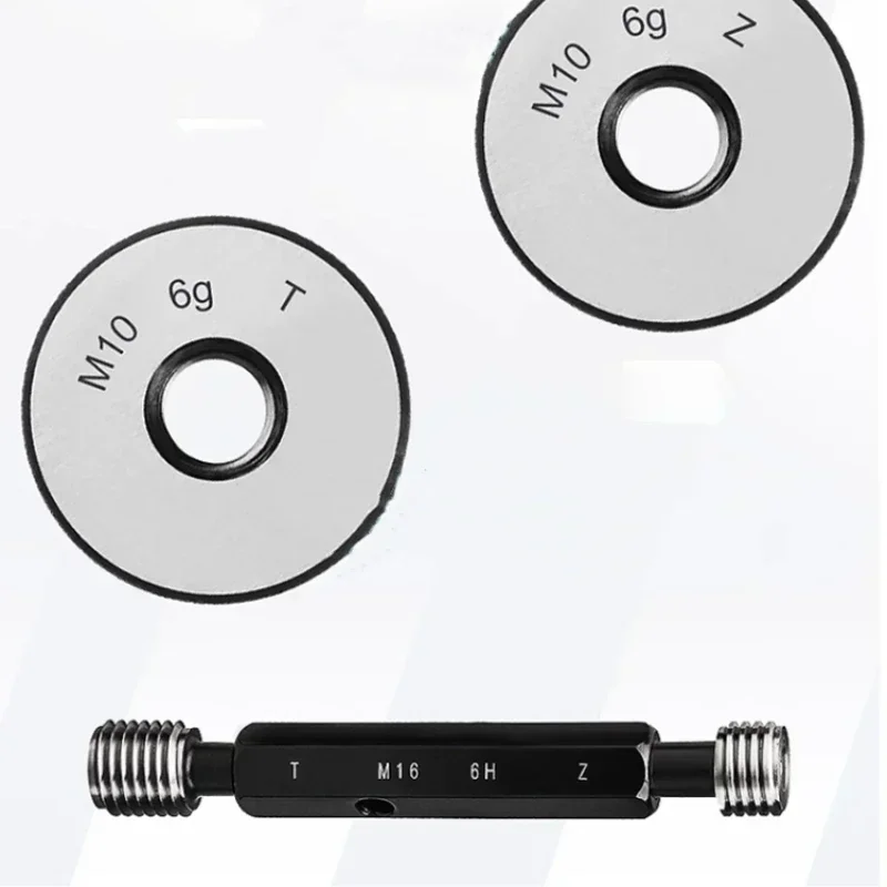 Medidor de Plugue de Rosca Medidor de Anel M1-m30 M32 M40 go no go Medidor Métrico Precisão Medidor de Parafuso Externo Ferramenta de Teste de Rosca de Passo