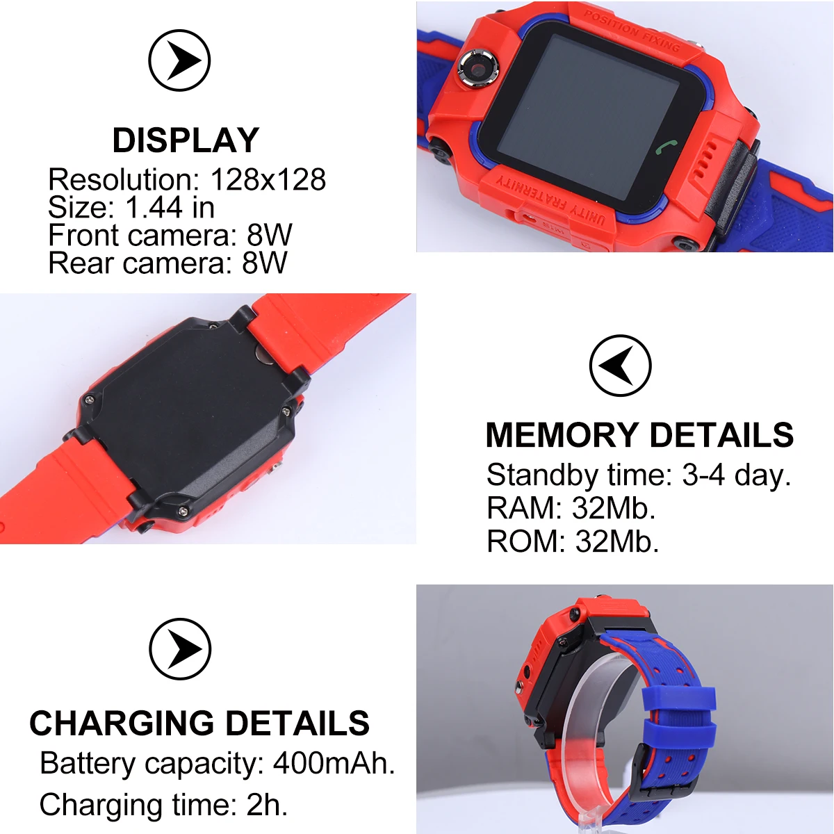 Waterproof Kids Smart Watch Lbs Two-Way Calling Electric Fence Historical Track Gift For Children