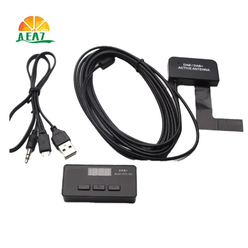 AEA7-DAB+ Europe Digital Radio GPS Stereo Receiver Support AUX Output FM Transmit Universal DAB Antenna For Toyota VW Car