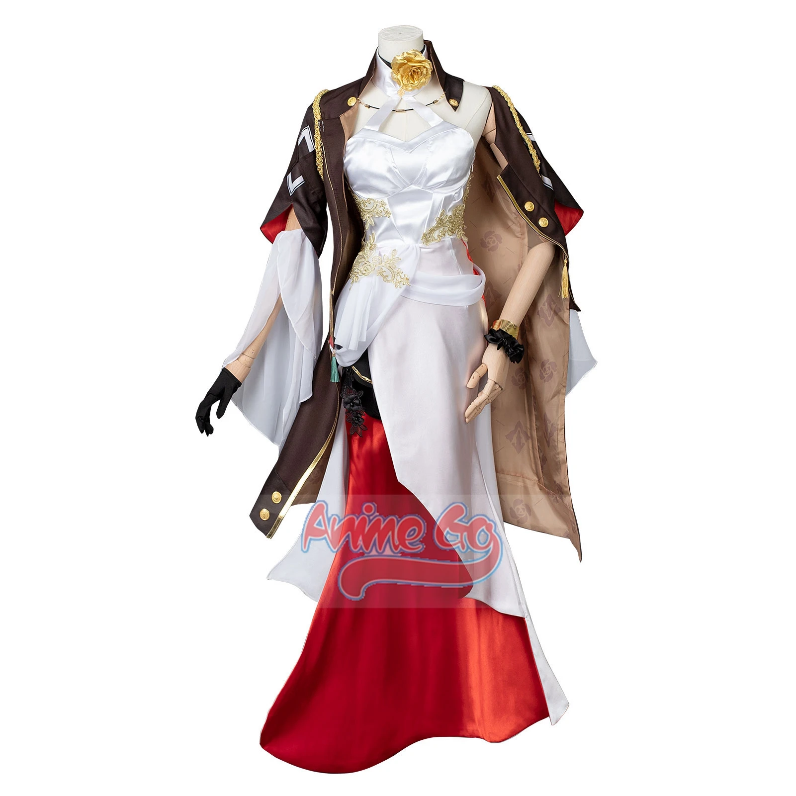 Himeko Honkai-Disfraz de Star Rail para mujer, vestido, abrigo, trajes de Halloween, C07875E-B