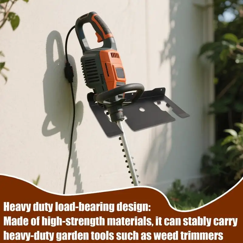 

Garden Tool Wall Rack Lawn Mower Storage Stand Rust-Proof Space-Saving Multifunctional Home Organization For Garage Workshop