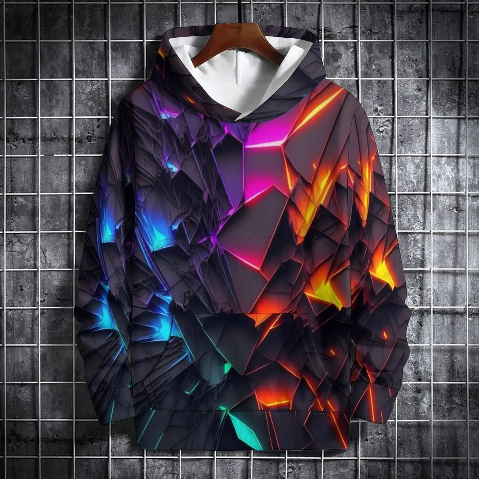 Meteorite Crack 3D printing Hoodies Hipster Cool Hoody Unisex Autumn Long Sleeve Streetwear Classic Pullovers Fashion Tops