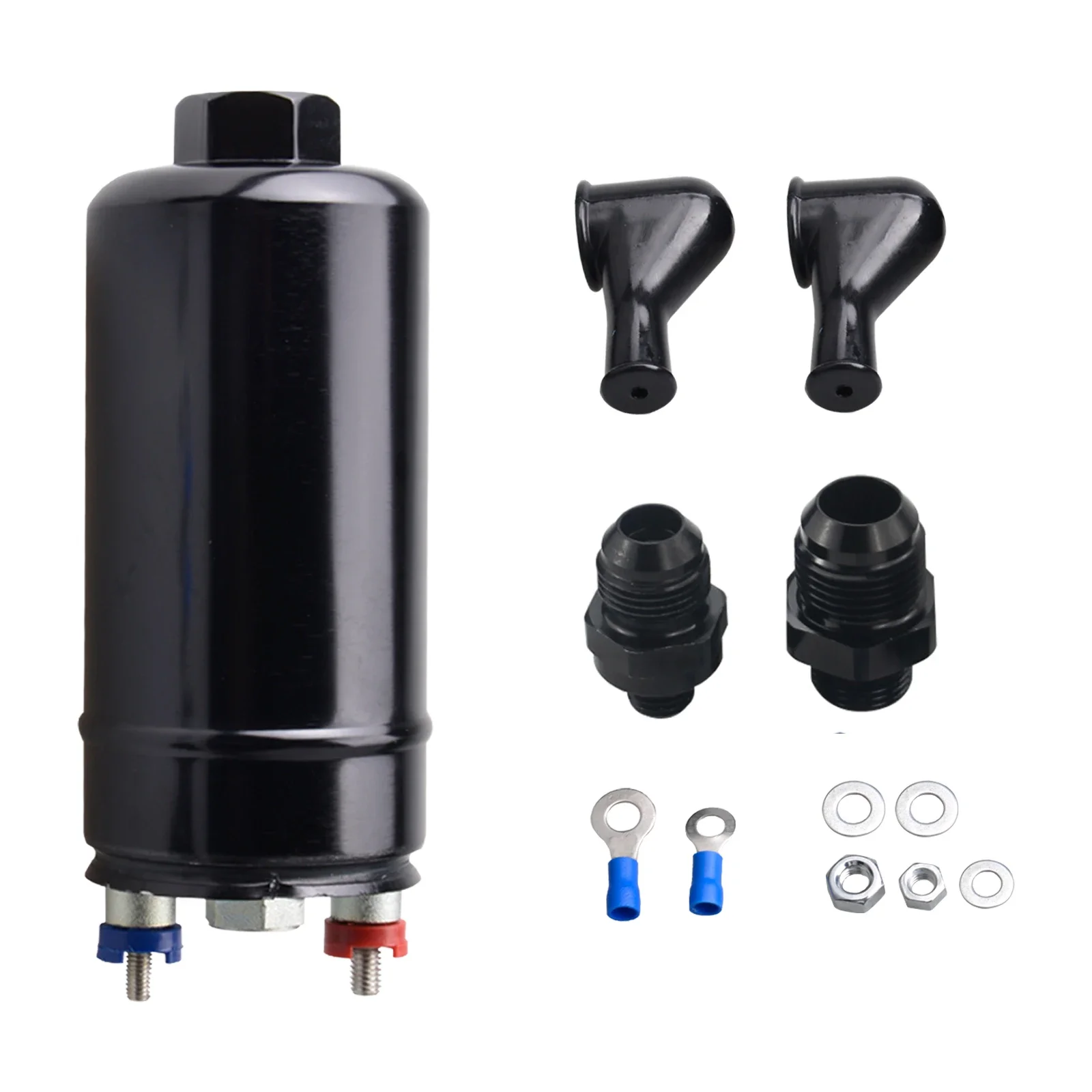 

High Flow EFI 380LPH Inline External 044 Type Fuel Pump E85 Ethanol Compatible AN10 Inlet AN8 Outlet