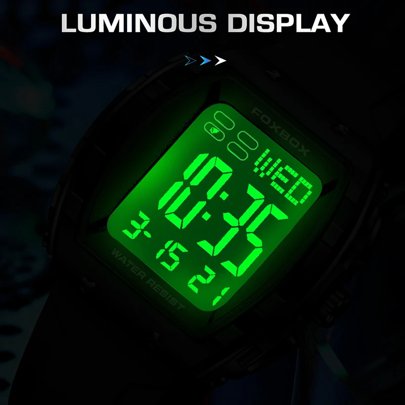 FOXBOX New Fashion Mens Watch Sports Digital Luxury Watches Men Casual Waterproof Luminous Date Military Wristwatch reloj hombre