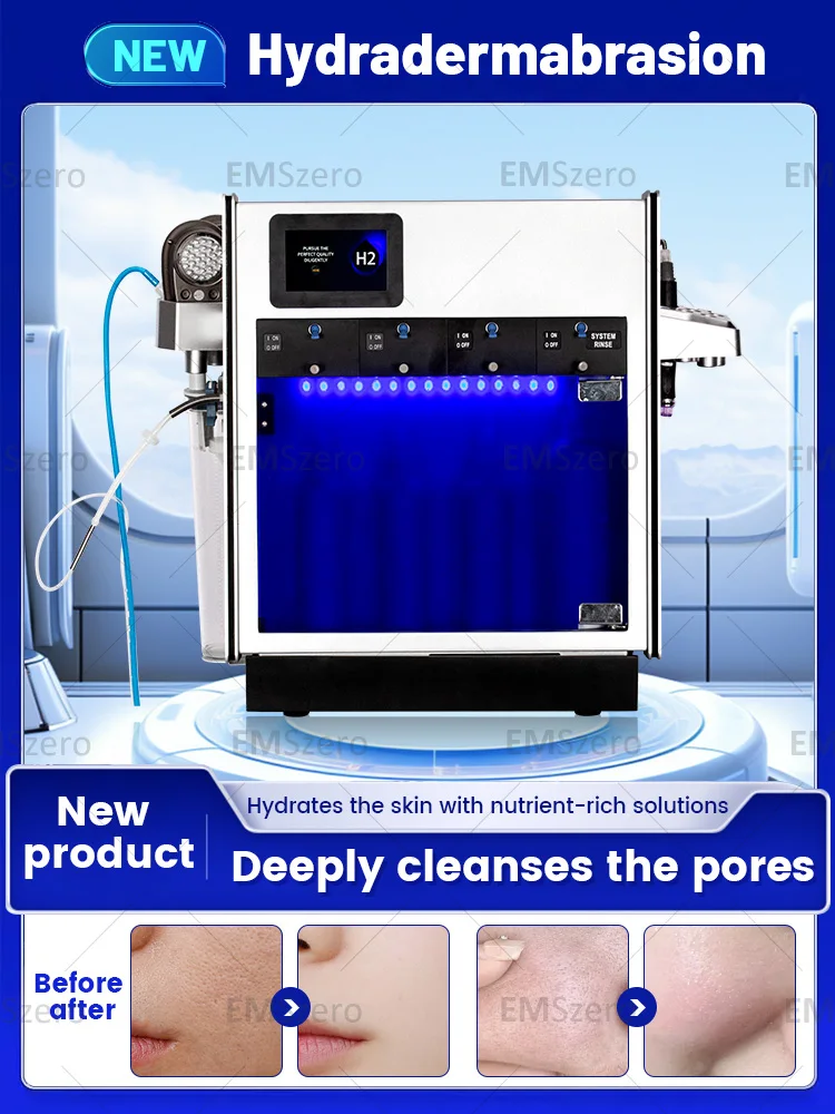 Hydra Dermabrasie Huidverzorging Multifunctionele Zuurstofmachine Gezichtsreiniging Verjonging Verwijder mee-eter Gezichtslift