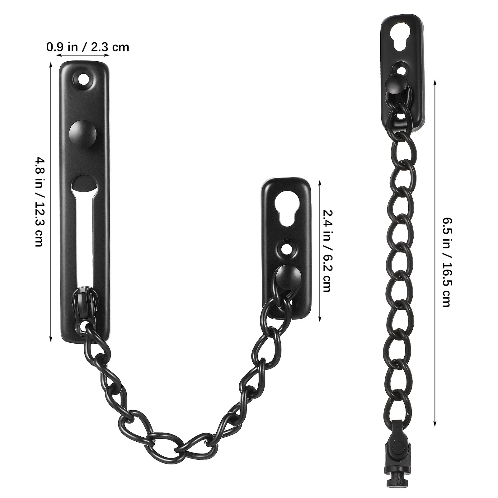 

2Pcs Stainless Steel Door Chains Heavy-Duty Anti-Theft Security Locks for Front Door Window Protection Hotel Safety