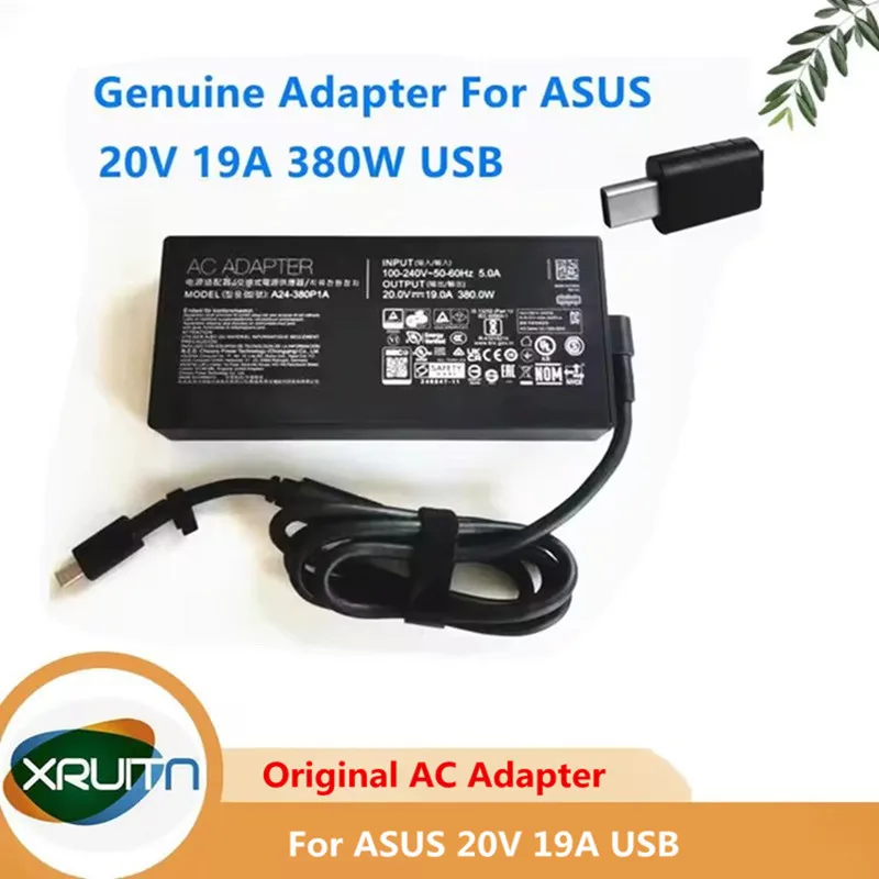 Original ADP-380AB B 20V 19A 380W USB A24-380P1A AC Adapter For ASUS Laptop Power Supply Charger