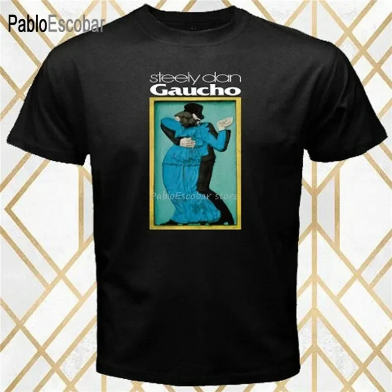 male tee-shirt  Steely Dan Rock Band Legend Gaucho Album Men'S Black T-Shirt Size S - 3Xl Present Casual Tee Shirt