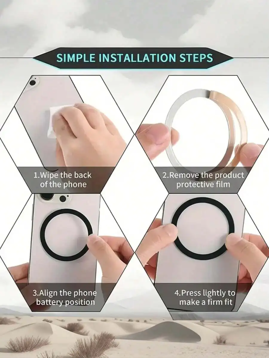 15W Fast Charging Magnetic Car Phone Mount: Strong Suction, Easy Snap-On Fit, Universal For iPhone & , Safe Navigation