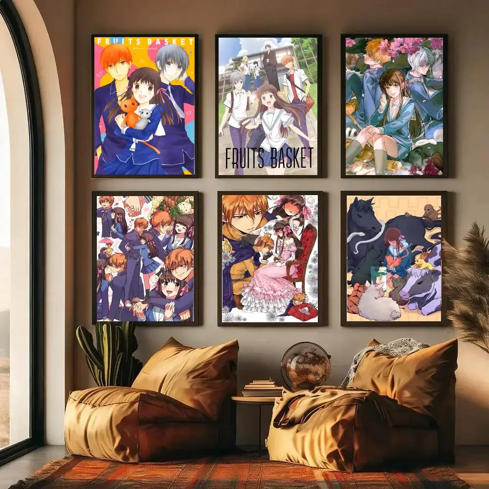 Fruits Basket Poster High-definition Waterproof Poster Stickers, Suitable For Bedroom, Living Room, Home Decoration