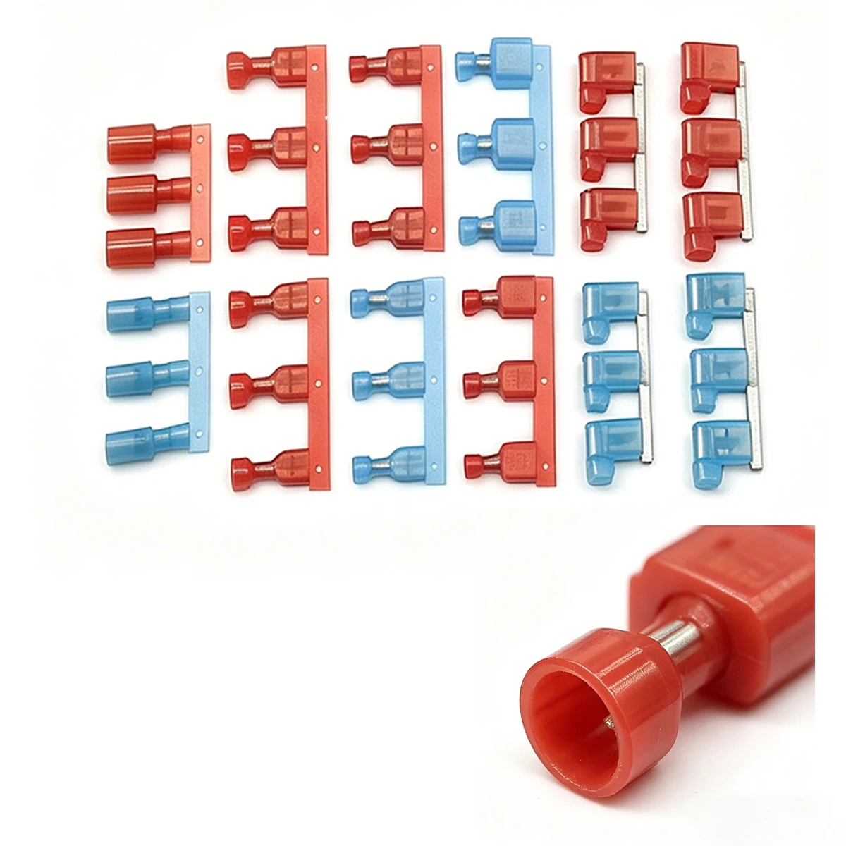 50/100pcs FDFN/MDFN/FLDNY/FRENY Continuous Nylon Insulated Crimp Terminals Quick Disconnect Wire Connectors  Electrical Wiring