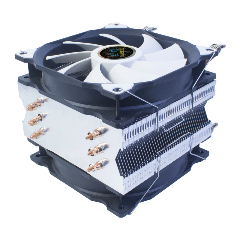 LANSHUO CPU 쿨러 CPU X97 2011v3 V4 최고 예산CPU 쿨러, 6 히트 파이프, 120mm RGB 팬, LED 냉각 X79 X99 X299, 신상, 인기 상품