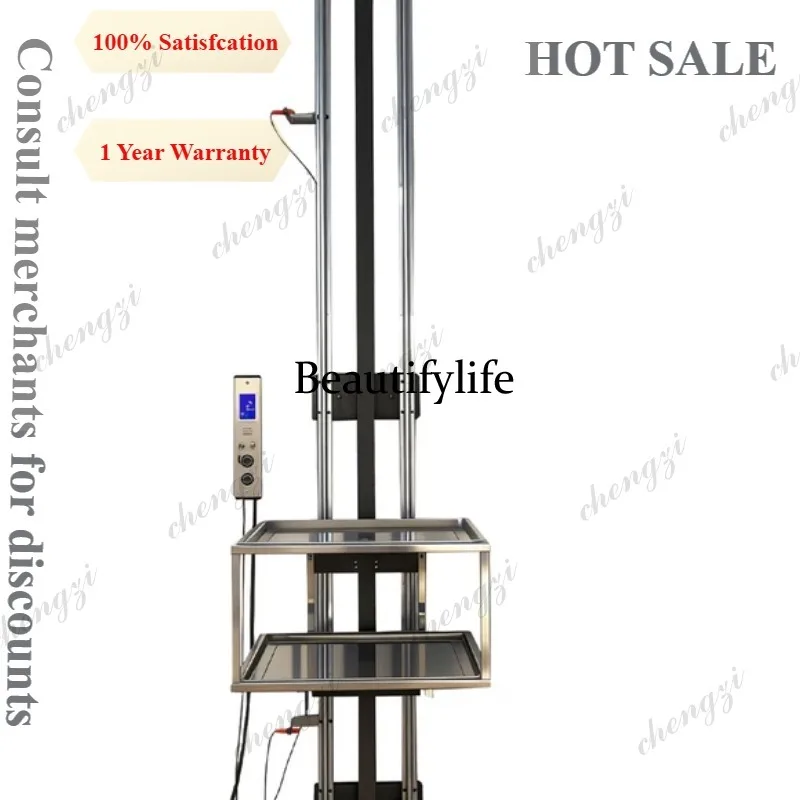 

A81 Small Kitchen Food Lift Dumbwaiter Tray Type Auto Lift Window Style Food Elevator For Restaurant Canteen Hotel Dish Tran