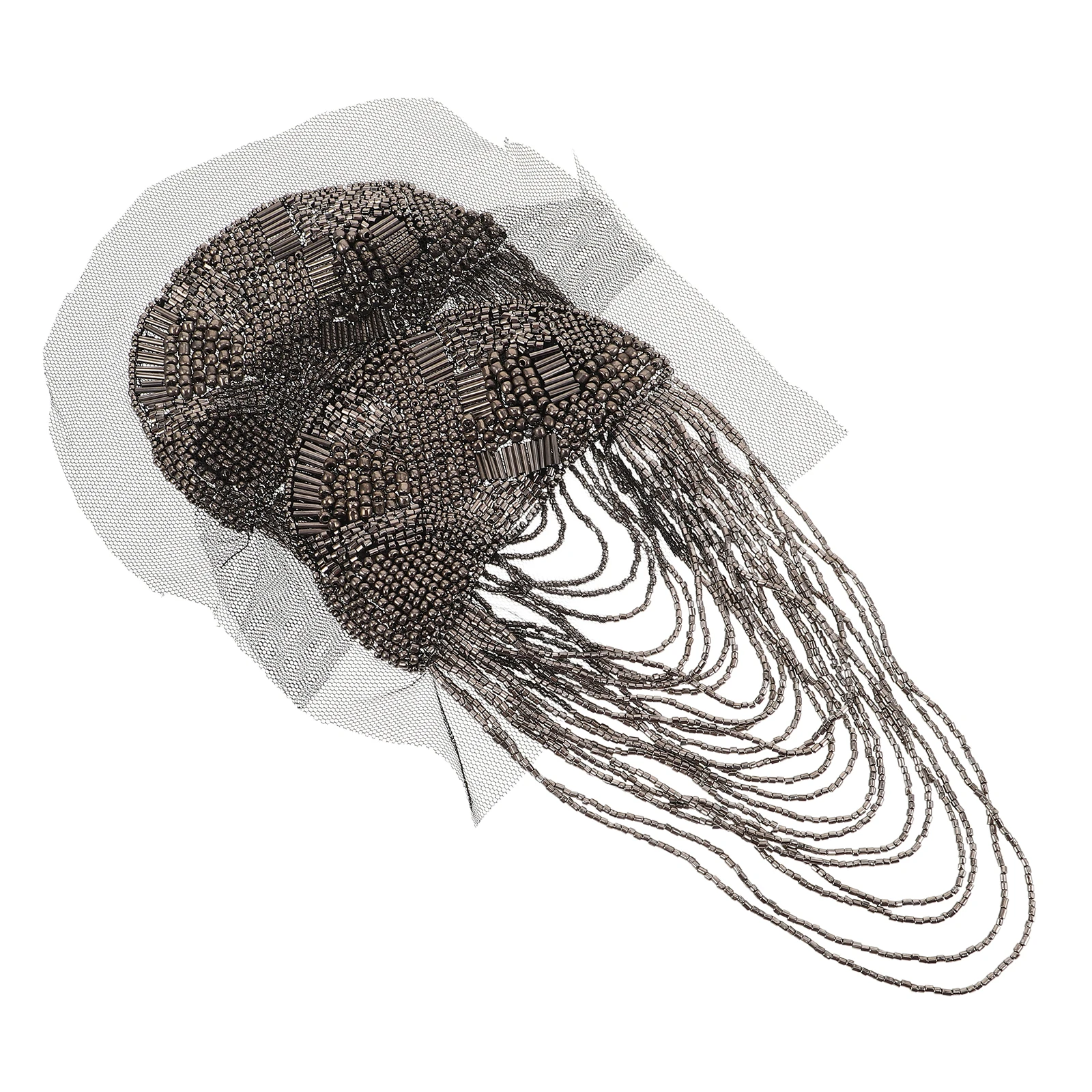 

2Pcs Beaded Tassel Shoulder Epaulettes Brooch Pins Boho Style Fringe Badge for Men Women Formal Suit Jacket Accessories