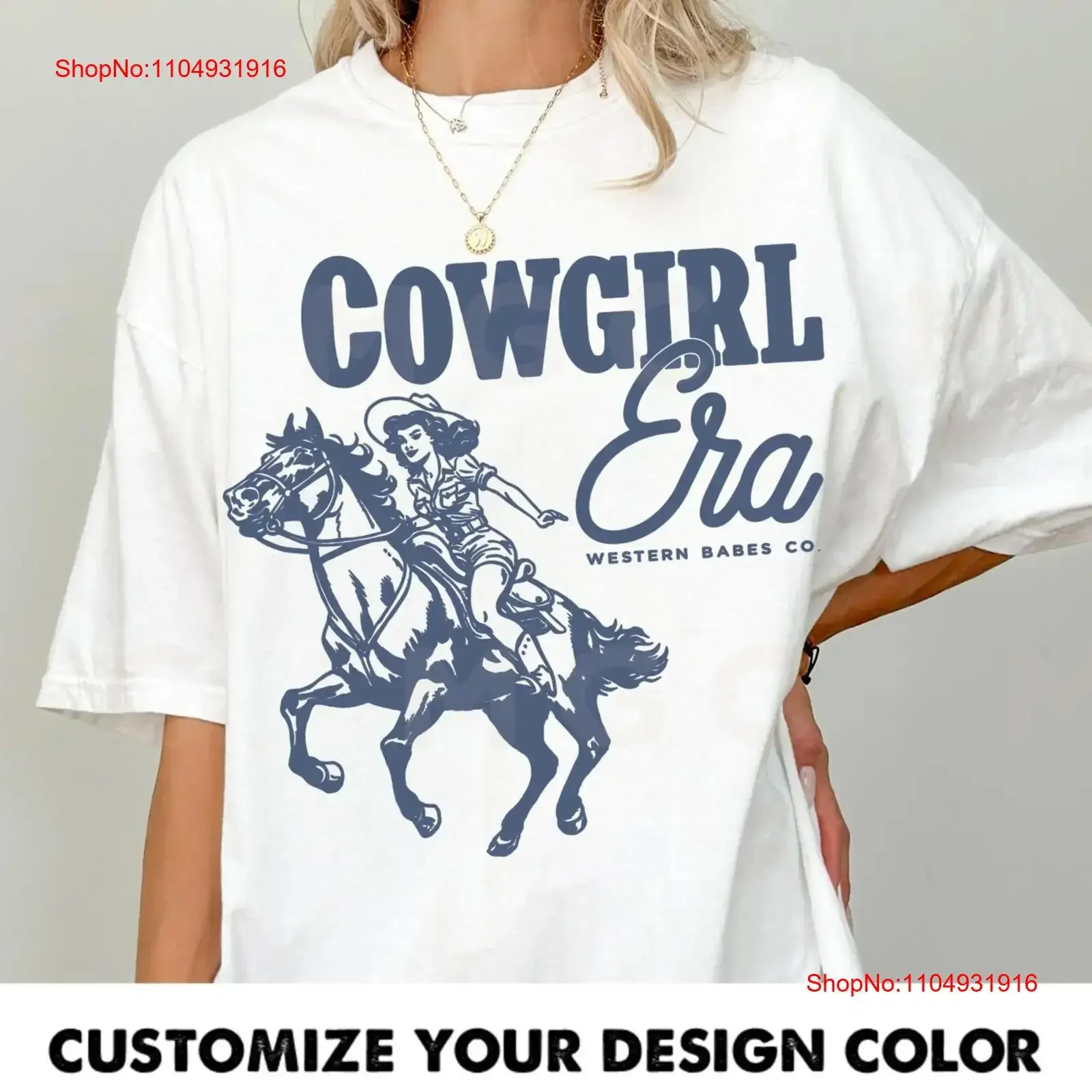 

T Shirt Cowgirl Era oversized rodeo country concert tee cute trendy vintage Washed Comfortable Breathable Top For Everyday Wear