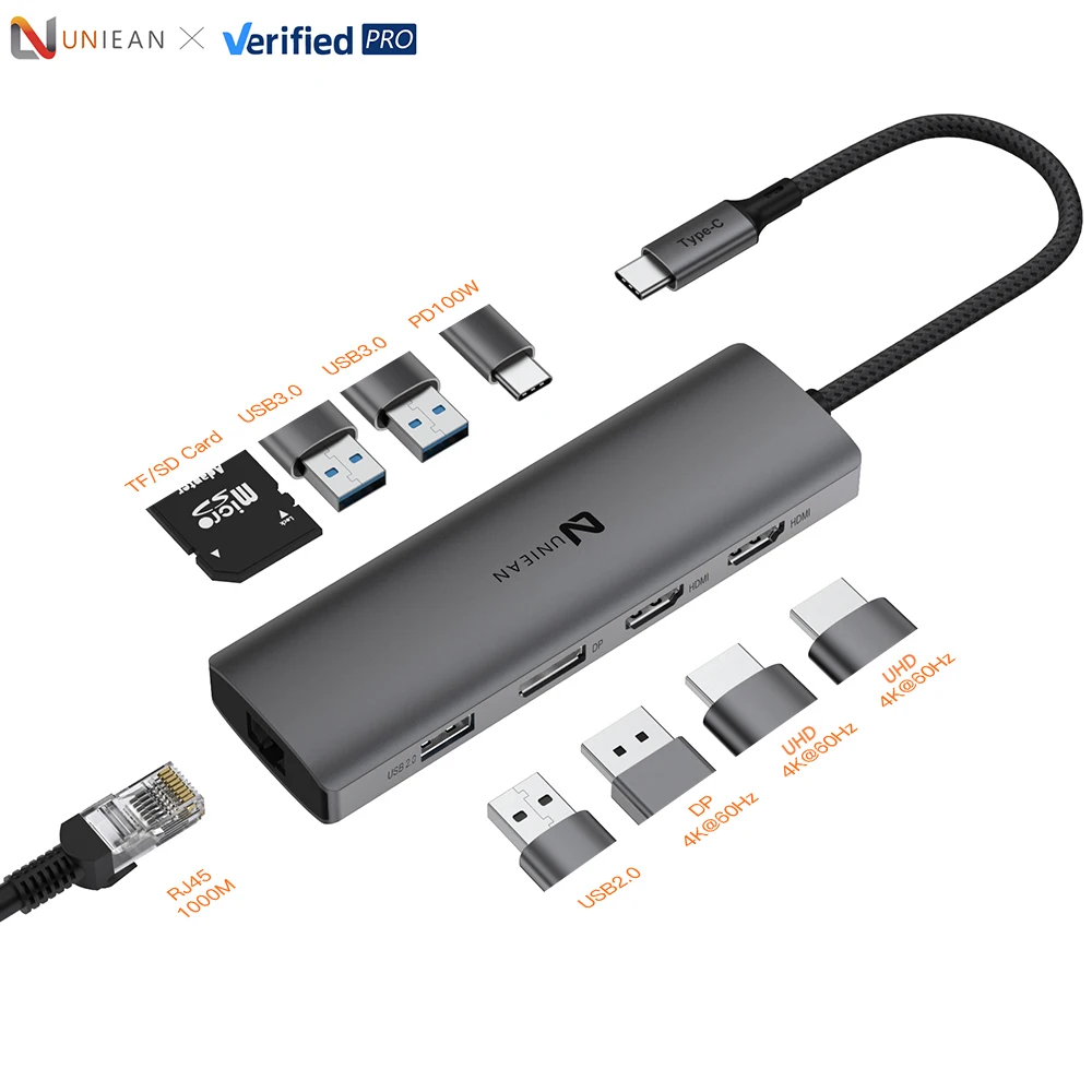 

Usb C Hub 3.0 10 in 1 Adapter Docking Station Type C Usb Hub 4 Ports 8 in 1 Usb C Hub for Macbook Pro