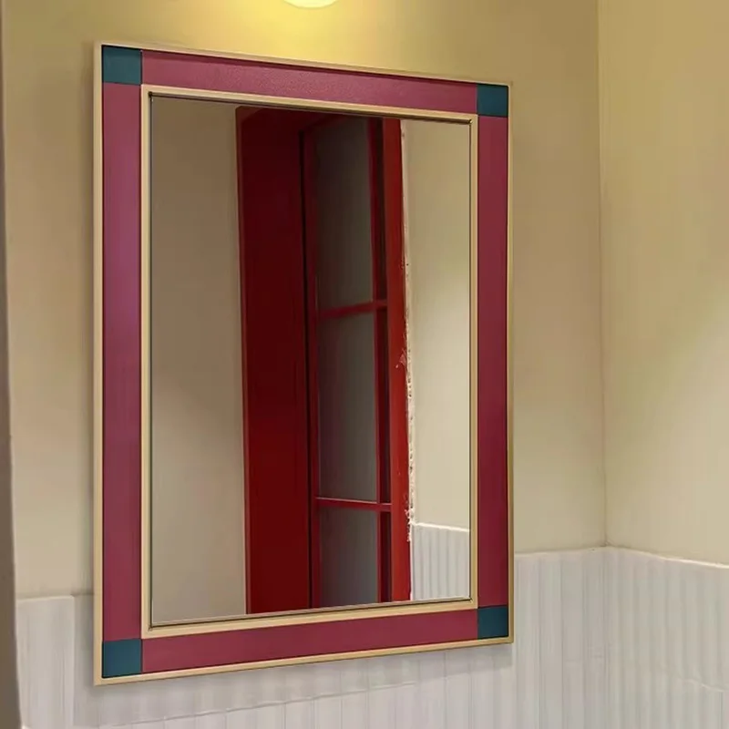 European Hotel Bathroom High-Definition Wall-Mounted Dressing Mirror Lighting Defogging Square Decorative Mirror Customization