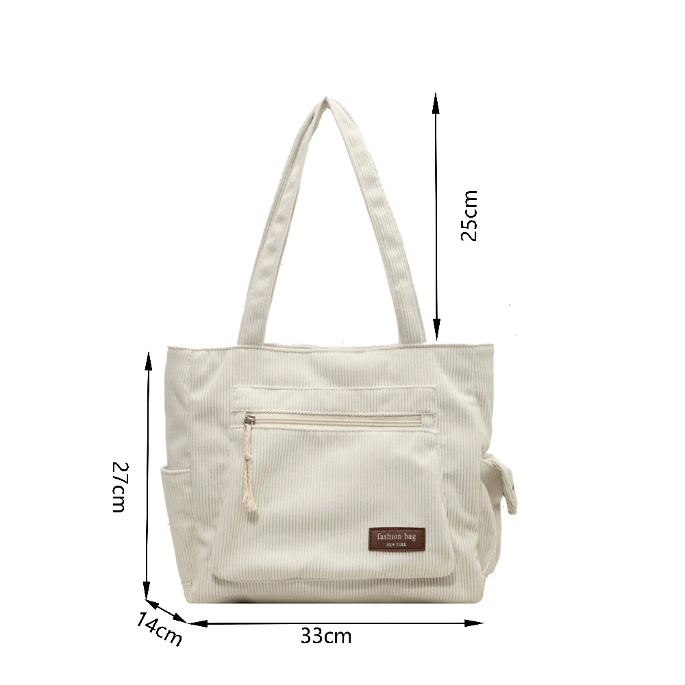 حقيبة يد سروال قصير بسيط، حقيبة كتف بلون موحد، حقيبة يد ريترو متعددة الجيوب للعمل المدرسي، حقائب تسوق للنساء