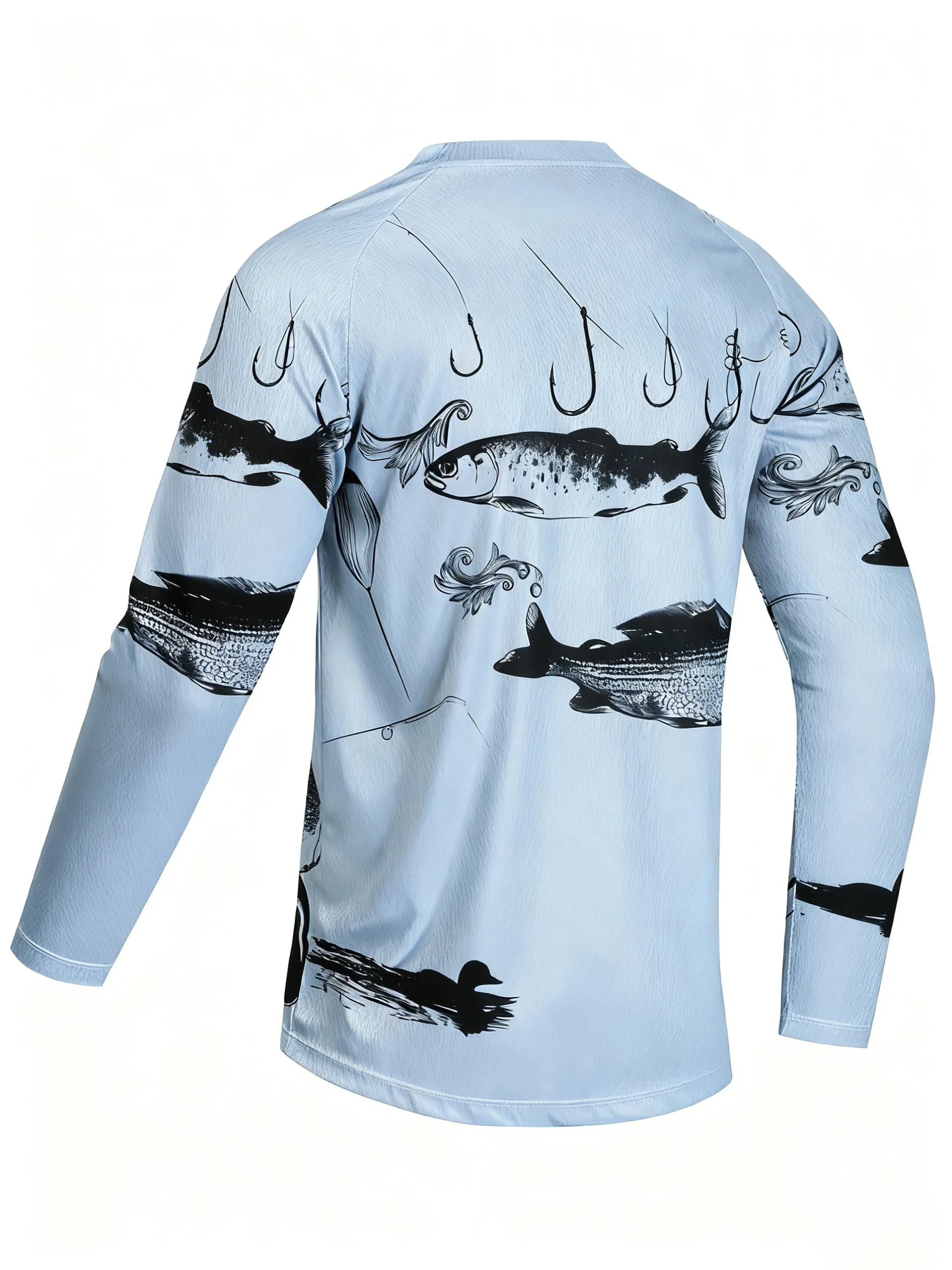 

Men's 3D Printed Fishing Long-Sleeved T-Shirt Comfortable Sweat-Wicking Breathable Fishing Cycling Hiking Camping Casual Sports