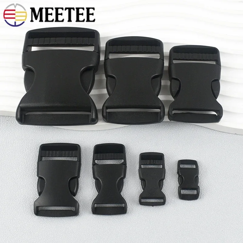 10Pcs 10-50mm Plastic Quick Side Release Buckles Bag Strap Adjuster Closure Clasp Dog Collar Backpack Belt Hooks DIY Accessories