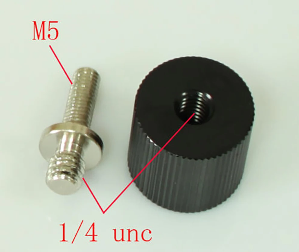 1/4 "ตัวเมียเป็น M5แปลงสกรูอะแดปเตอร์สำหรับระบบรางแท่งและกล้องขาตั้งกล้อง1/4เป็น M5 1/4"-20ตัวเมียเป็นอะแดปเตอร์ M5