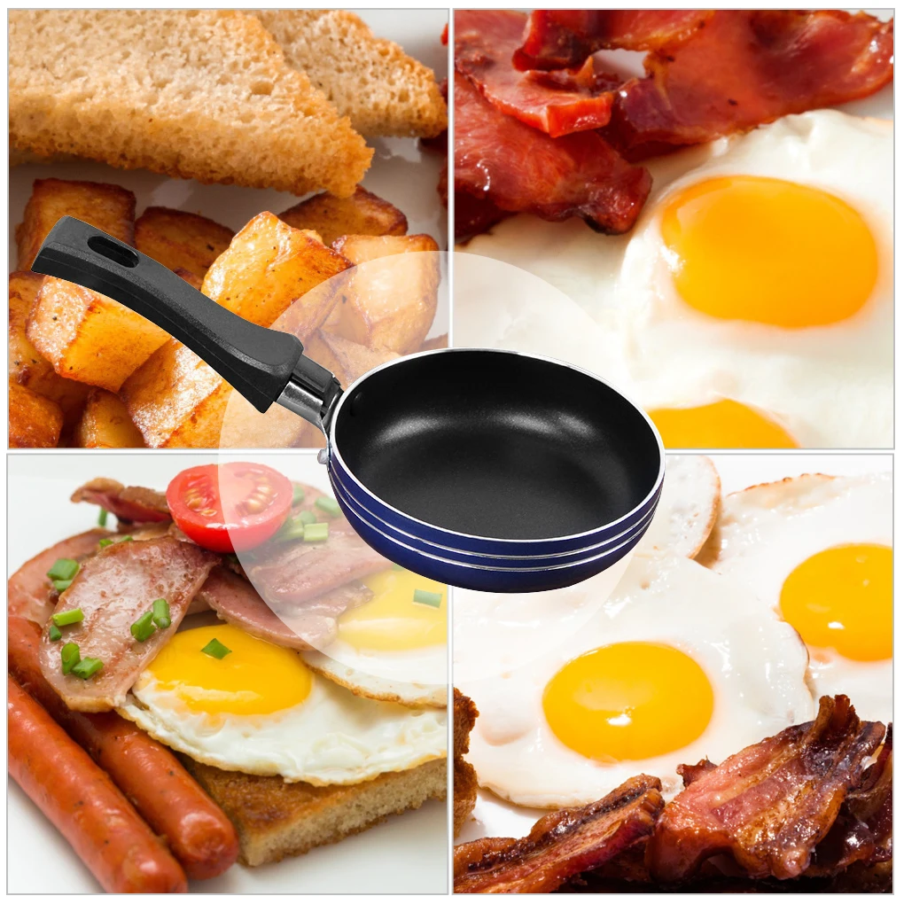 Nonstick Frying Pan Egg Sausages Vegetable Fry Pot Home Bar Hotel Kitchen Reusable Cooking Cookware Kitchenware 12cm