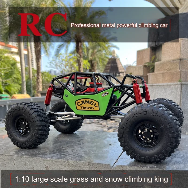 1/10 Pipe Frame Car Professional RC Adult Rock Crawler Four-Wheel Drive off-Road Remote Control Car Tractor Truck Wrangler Scx10