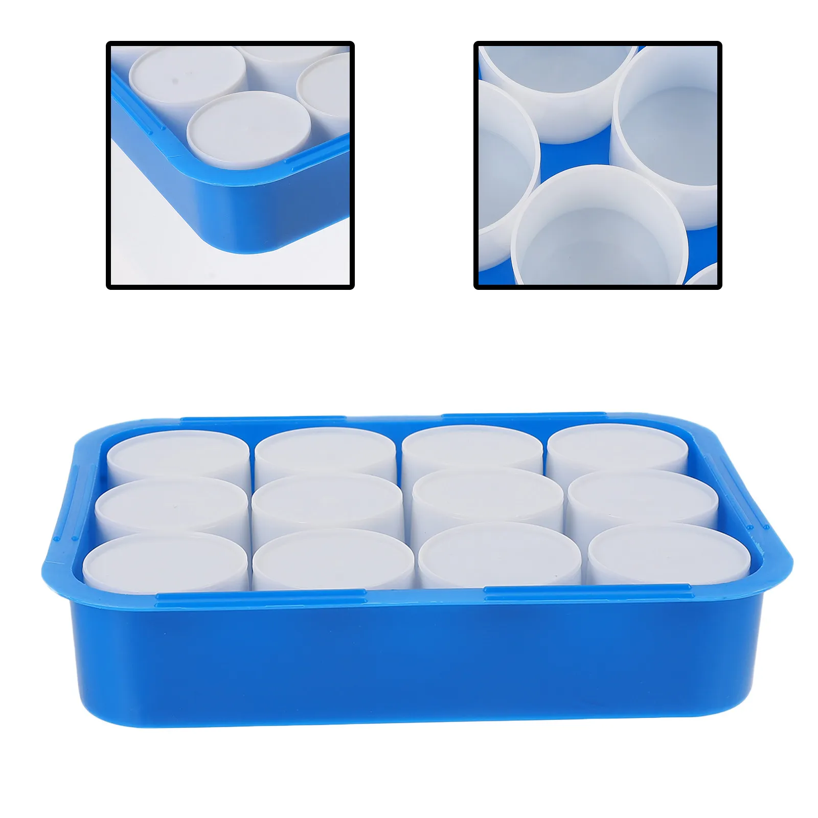 1Set Portable Watercolor Pigment Box Lightweight Plastic Paint Palette Compact Color Mixer Storage Case Art Painting Tool