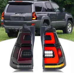 LED Tail Light Assembly for Toyota 4Runner 4th GEN 2003-2009 3D Start-up Animation Turn Signal Black OffRoad Rear Lamp Accessory