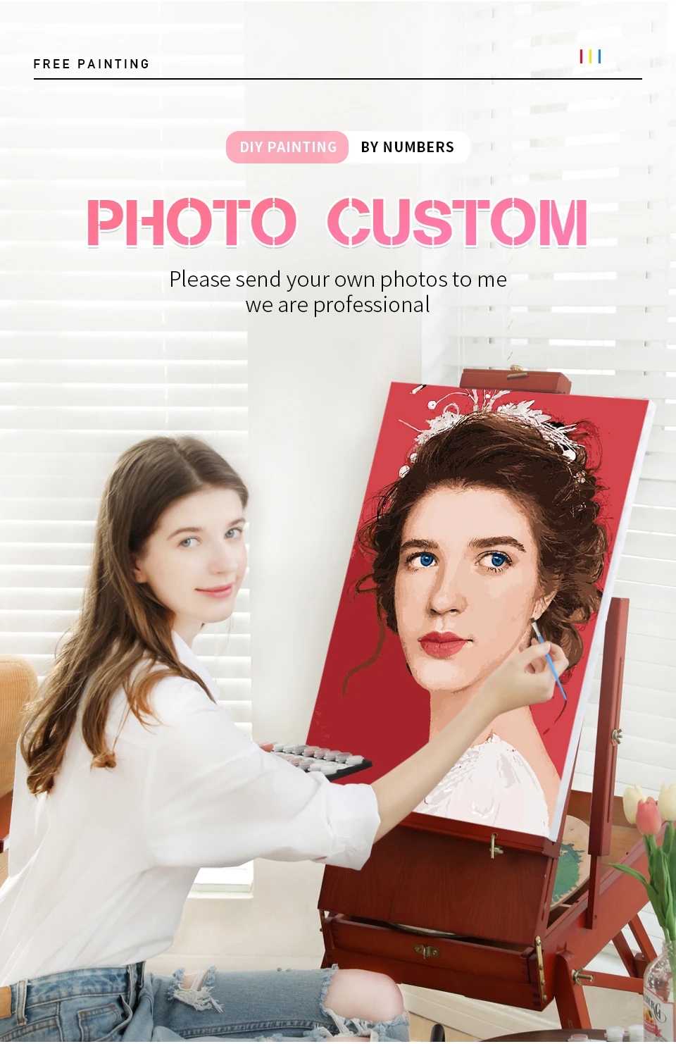 Malen nach Zahlen Dropshipping Personalisiertes Foto Individuelles DIY-Bild Zeichnen und Ausmalen nach Zahlen Acryl Katze für Erwachsene Ohne Rahmen – Detail 2