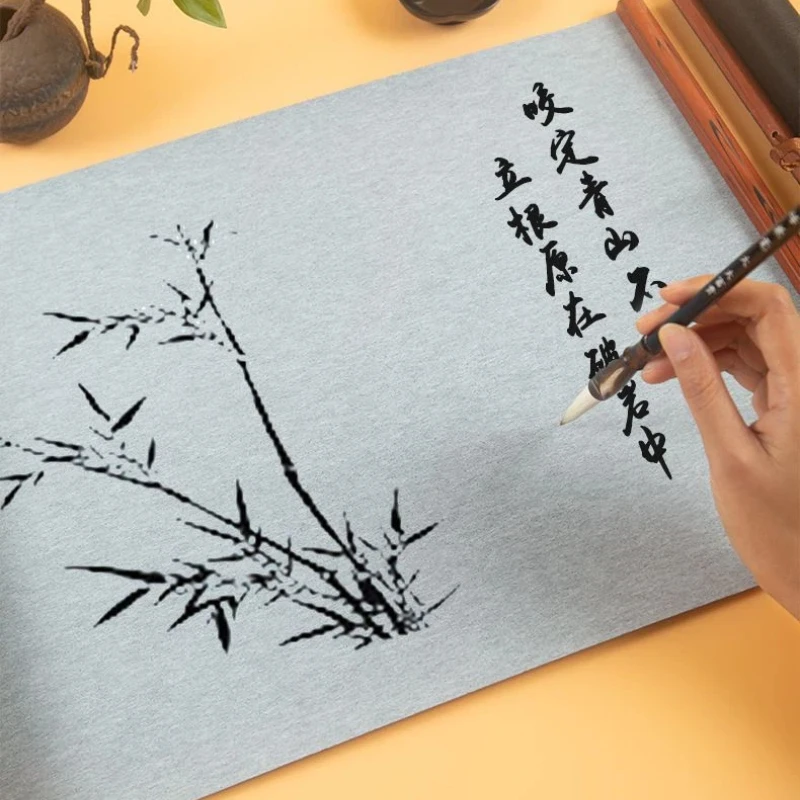 Large Size Blank Scroll Water Writing Cloth Imitate Xuan Paper Big Character Calligraphy Poem Painting Practice Roll For Student