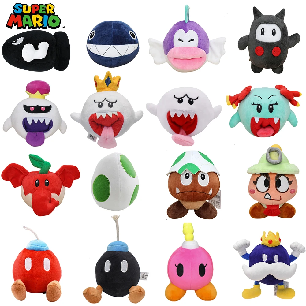 Mario Luigi King Bob-omb Buddy Soft Plush Toy Boo Ken Carson Goomba Goombella Chain Chomp Kawaii Hot Game Same Collection Gifts