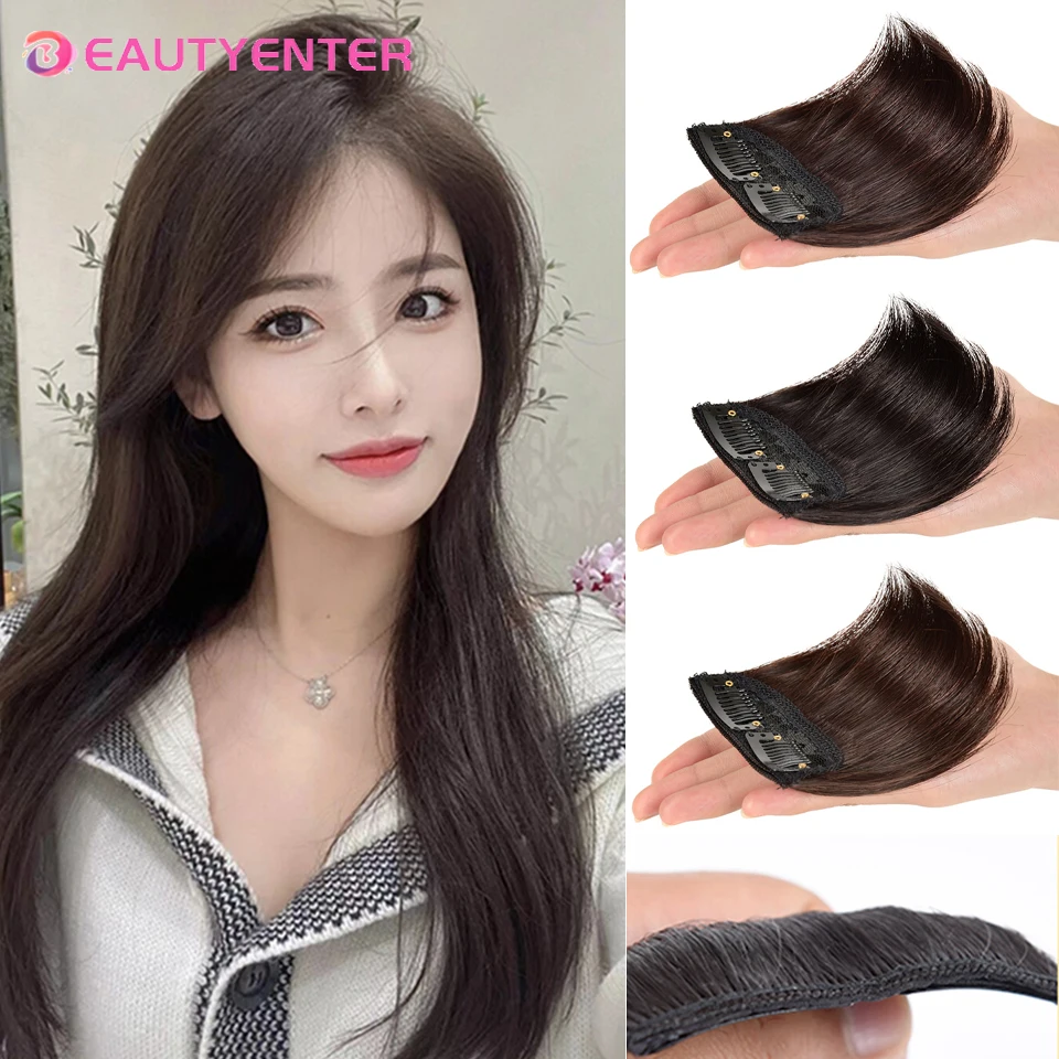 

Synthetic One Piece 2Clips Synthetic Invisable Straight Hair Pads Clip In Increase hair volume Hair Extensions Top Side Cover