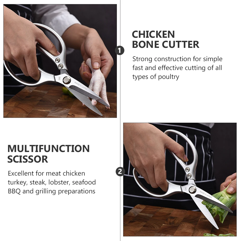 

Heavy Duty Kitchen Scissors Stainless Steel Aluminum Vegetable Cutting Chicken Bone Shears Multifunctional For Meat Turkey Steak