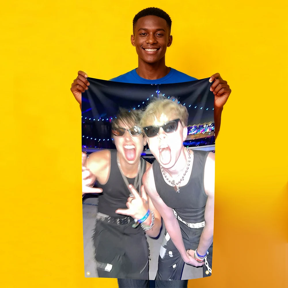 Sam And Colbys Flag Tapestry Celebrity Wall Tapestry Aesthetic Room Decor Hippie Bohemian Art Home Decor