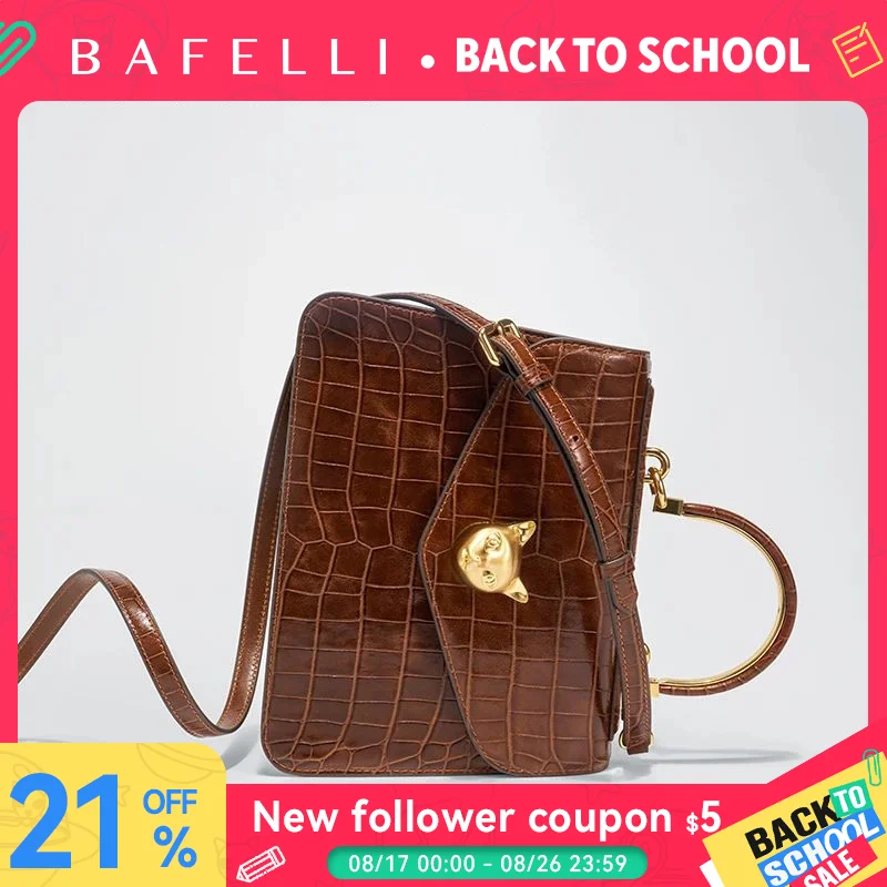 2026 BAFELLI CAT Damen Neue Handtasche aus Leder mit Krokodilmuster, stilvolle Business-Ledertasche für Damen, Luxusmarke OL Geldbörse