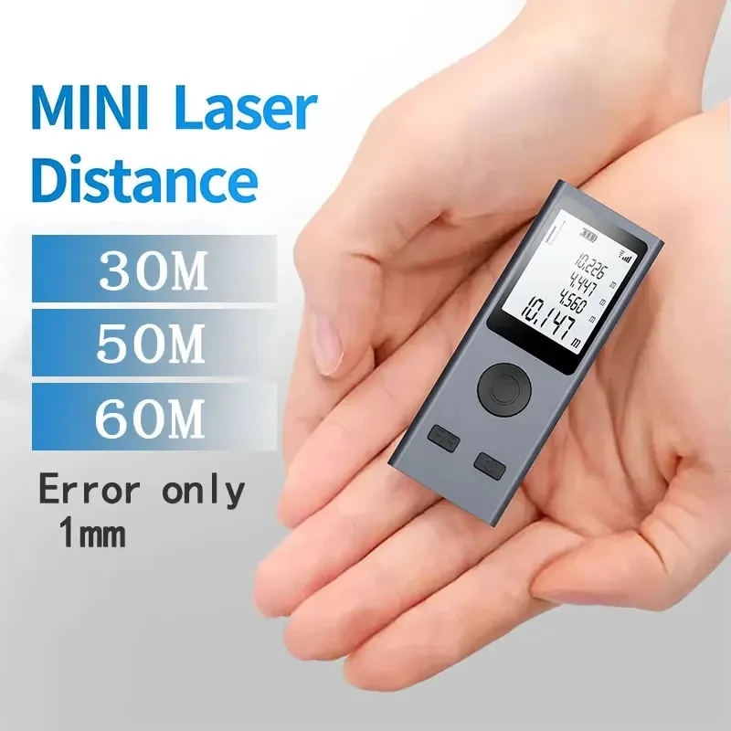 

Мини-лазерный дальномер с USB-зарядкой, алюминиевый корпус, рулетка для измерения расстояния 30м/50м