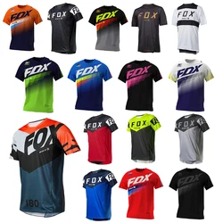 Men's BAT FOX Downhill Jerseys Mountain Bike Shirts Offroad DH Motorcycle Jersey Camiseta Motocross T-shirt Racing MTB Jersey