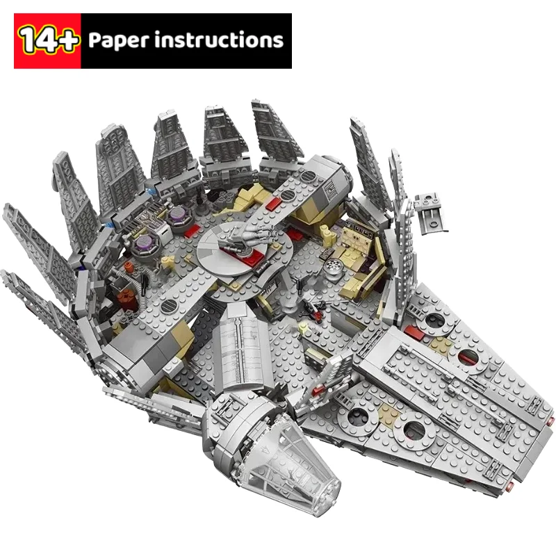 

1381 шт., космический корабль тысячелетия, набор космических кораблей, Сокол, инопланетянин, мини 75510, фигурка, модель, строительные блоки, кирпичи, игрушка в подарок