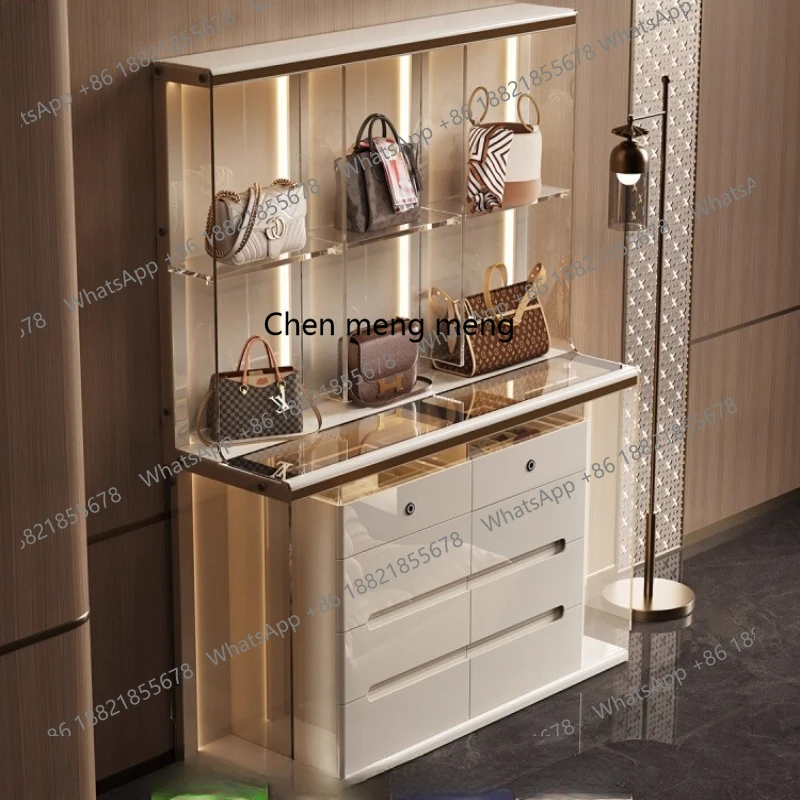 Italian eight-bucket cabinet, cream style jewelry, storage cabinet against the wall, high-end bedroom