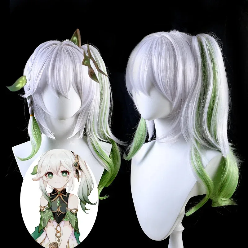 

Genshin Impact Cosplay Nahida Wig Lesser Lord Kusanali Nahida Cosplay Hair Heat Resistant Hairs Women Halloween Wigs
