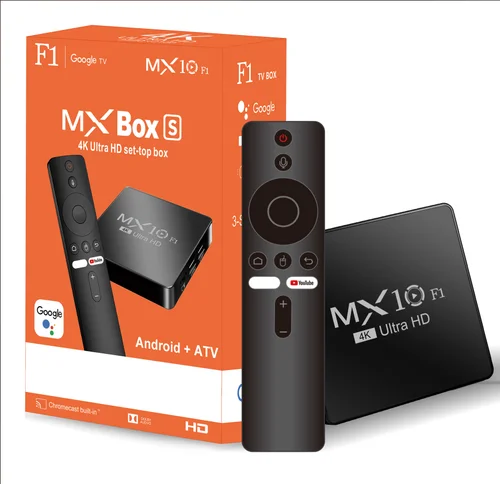 Android TV Box MX10 F1 2GB 16GB Construir en Wi-Fi 2.4G + BT5.0 Opcional Más popular Decodificador TV Box Android 13