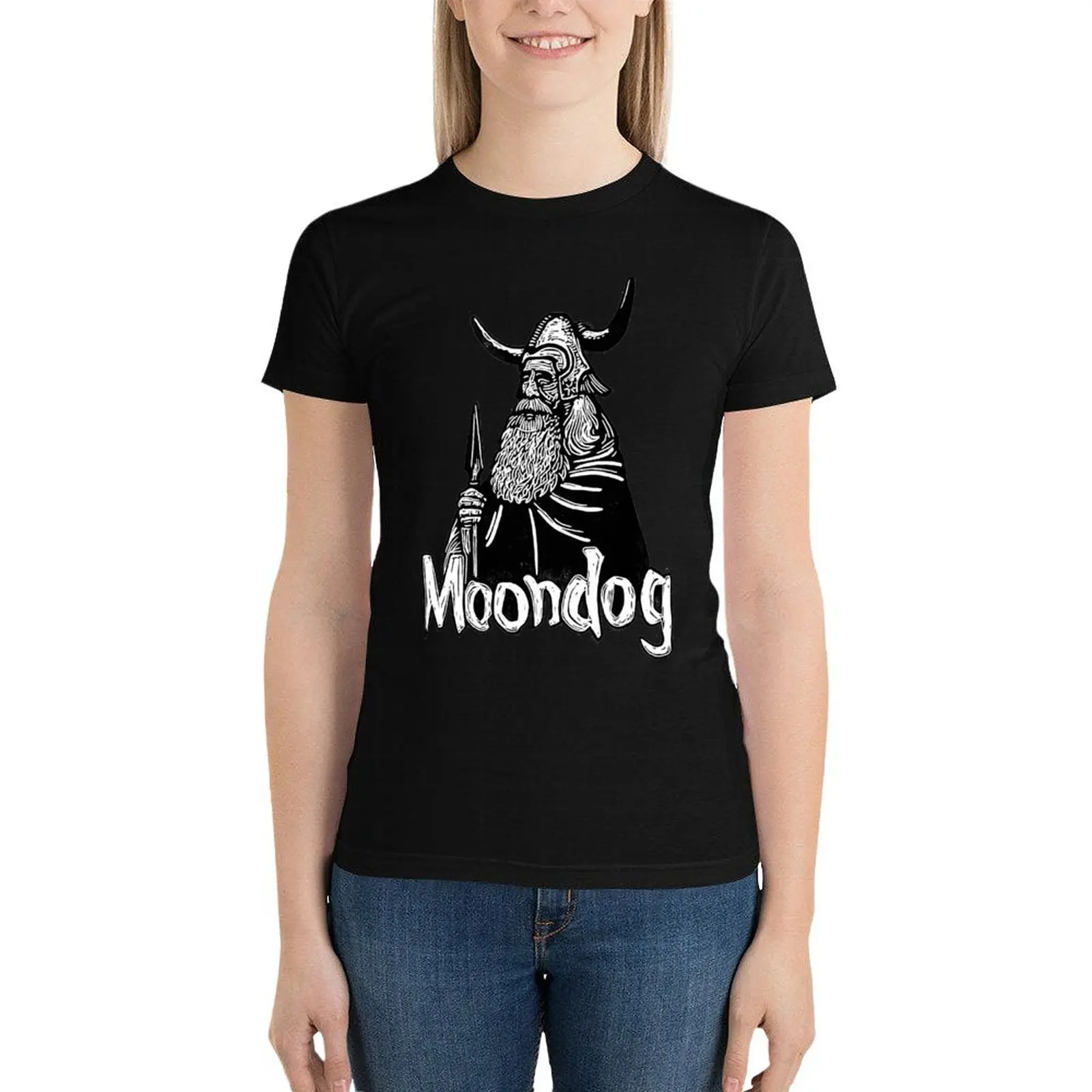 Moondog linocut T-Shirt cute tops shirts graphic tees tops tshirts woman