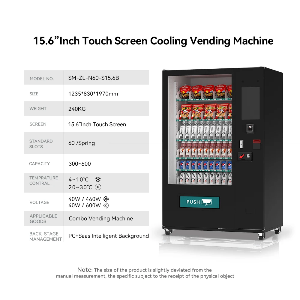 Vending Machine for Cold Drinks and Snack Vending Machine Mini Vending Machine 36 Slots Customize Steel Security Doors