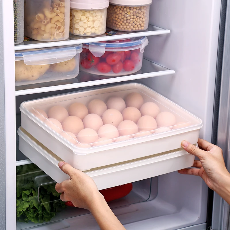 

Многофункциональный пластиковый контейнер для яиц Somier с крышкой, органайзер для хранения в холодильнике, лоток для яиц для кухни