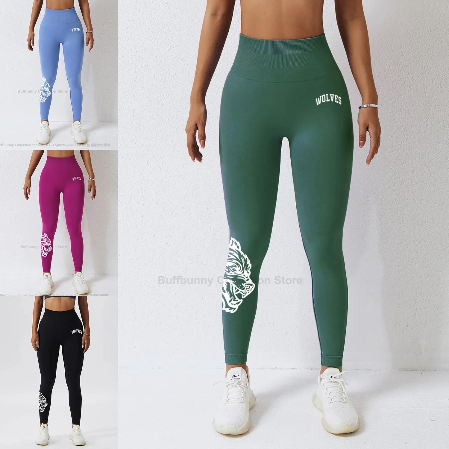 

Darc Wolf Women Yoga Sport Leggings Gym Fitness High Waist Tights Workout Running Naked Feeling Elastic Sports Seamless Pants