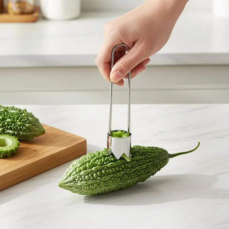 Durable Stainless Steel Core Removal Tool Food Grade Corer for Fruits Veggies Home Kitchen  Pear Cherry Pitting