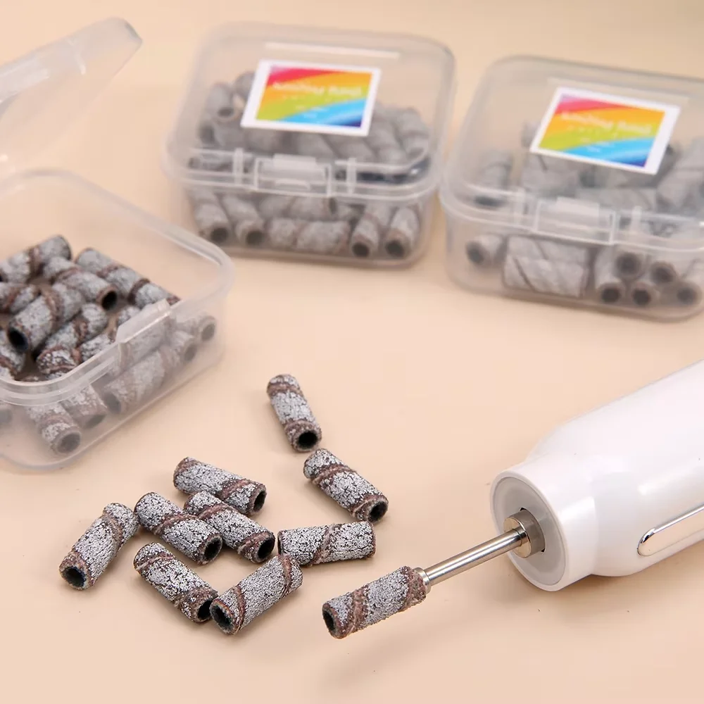 Mini bandes de ponçage, forets à ongles en acier inoxydable, mandrin de 3.1mm, accessoires de manucure électriques