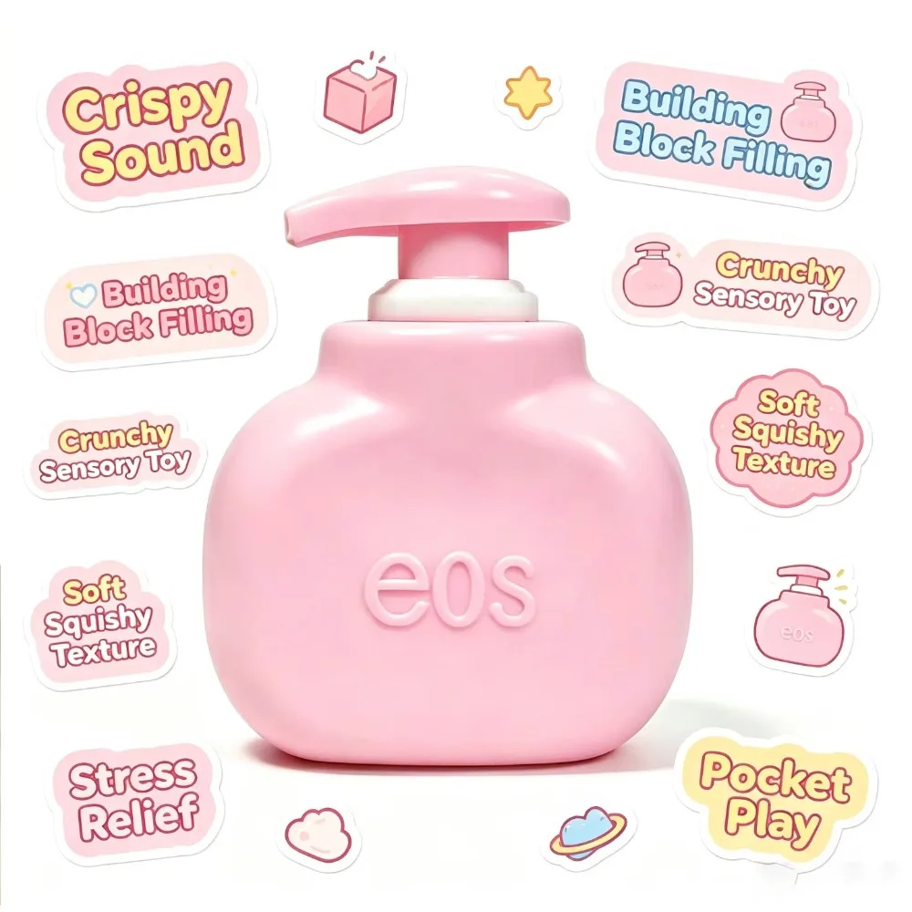 Realistic Shower Gel Squishy Toy Soft Crispy Sound Slow Rebound Block Filling Stress Relief Hand Squeeze Portable Mini Gift