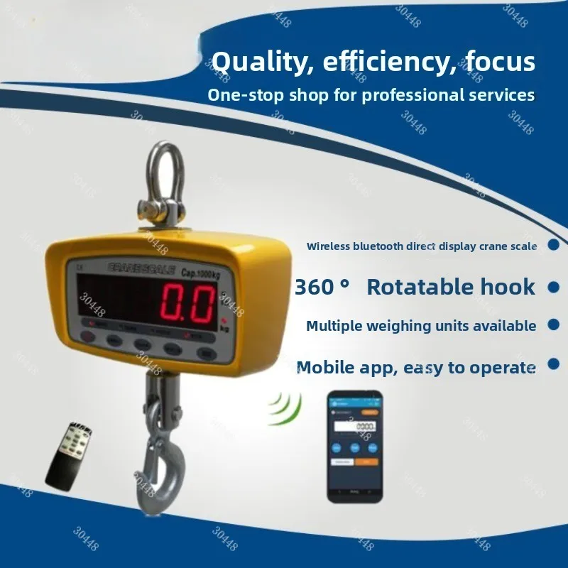 GSP909 Wireless Bluetooth Electronic Hook Scale OCS Direct View Electronic Crane Scale 500kg/1 Ton/1.5 Ton